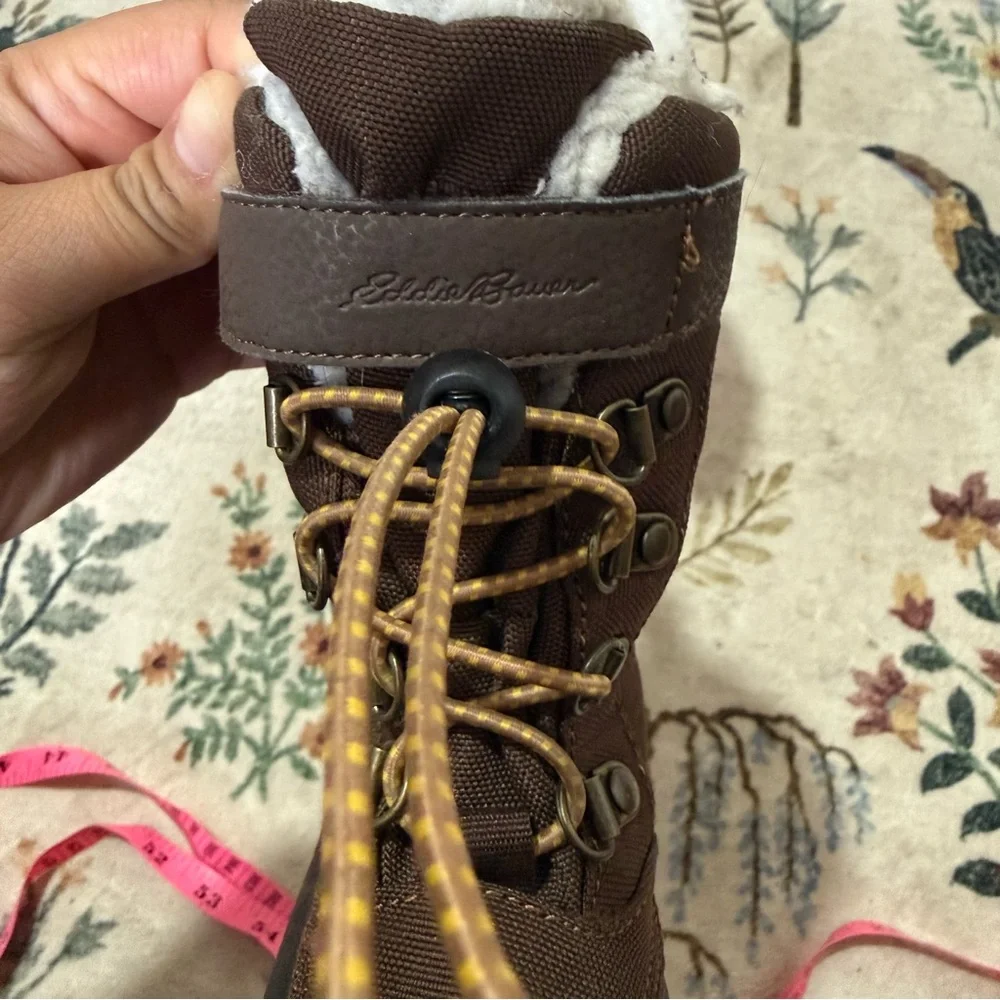 Eddie Bauer Brown and Black Winter Boots with Fur Lining 11